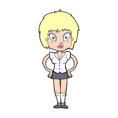 cartoon pretty girl