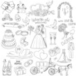 © egorka87 - Hand drawn collection of decorative wedding design elements