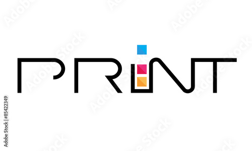 Lettering logo template, vector, print shop, typography business - Buy