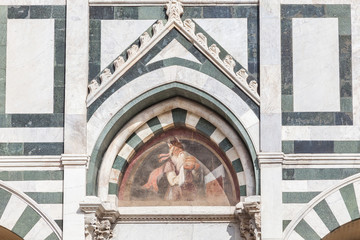 Wall Mural - Detail of the facade of Santa Maria Novella in Florence