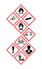 Wall Mural - Pictogrammes danger GHS.