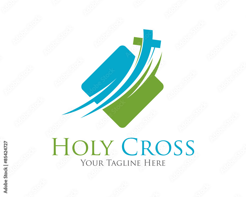 Cross vector logo design template. Template logo for churches and ...