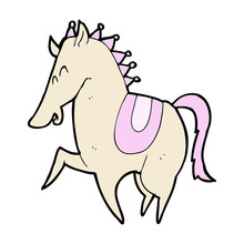 Cartoon Prancing Horse