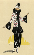 Fashion Illustration From A French Fashion Magazine During The 1920s.
