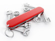 Swiss knife with technology icons