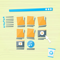 Poster - Online Folders Cloud Internet Data File Icon Documents 
