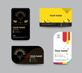 Business card template, business card layout design, vector illu