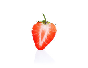  Fresh strawberry isolated on white background
