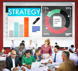 Canvas Print - Strategy Plan Marketing Data Ideas Innovation Concept