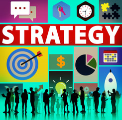 Wall Mural - Strategy Solution Tactics Teamwork Growth Vision Concept