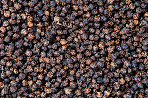 Fototapeta na wymiar Black pepper background, texture