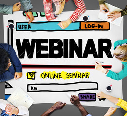 Poster - Webinar Online Seminar Global Conmmunications Concept
