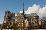 Fototapeta Paryż - Notre Dame de Paris, southern aspect