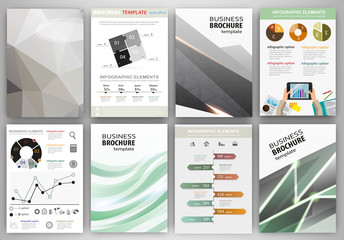 Wall Mural - Grey creative backgrounds and abstract concept infographics