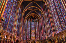 Stained Glass Cathedral Sainte Chapelle Paris France