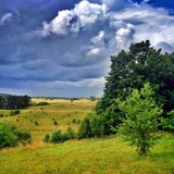 Fototapeta Krajobraz - Warmiński pejzaż z nadchodzącą burzą