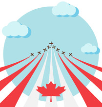 Air Show For The National Day Of Canada