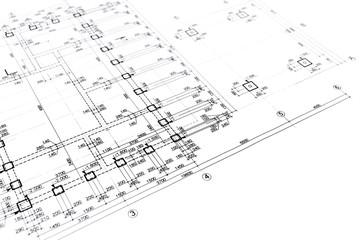 Poster - construction blueprint