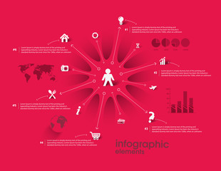 Canvas Print - Business Infographic Vector