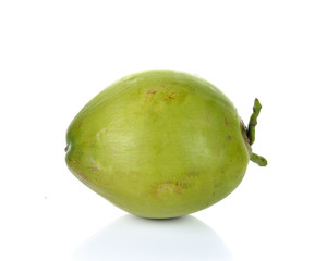 Poster - Green coconut isolated on white background