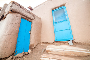 Wall Mural - Taos Pueblo - remarkable example of a traditional type of archit