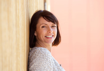 Wall Mural - Healthy middle aged woman smiling