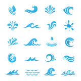 Fototapeta Dinusie - Water Design Elements. Can be used as icon, symbol and logo design.