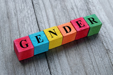 Word Gender On Colorful Wooden Cubes