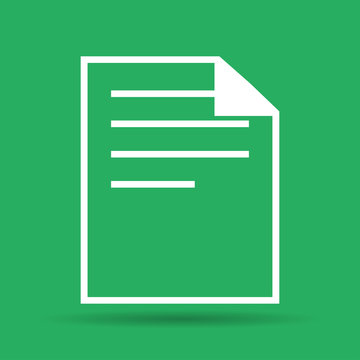 document icon paper sheet vector. flat design
