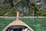Fototapeta Łazienka - Longtail Boat Krabi Thailand Mosquito Island