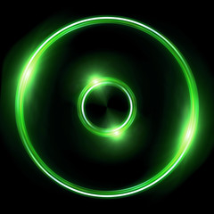 Wall Mural - green Lens ring flares double circle