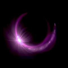 Wall Mural - magenta half ring star flare