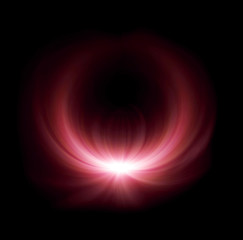 Wall Mural - red half ring lens flare glow