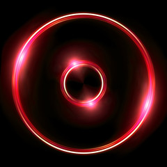 Wall Mural - red Lens ring flares double circle