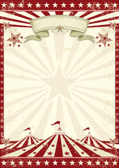 Wall Mural - Circus grunge red poster