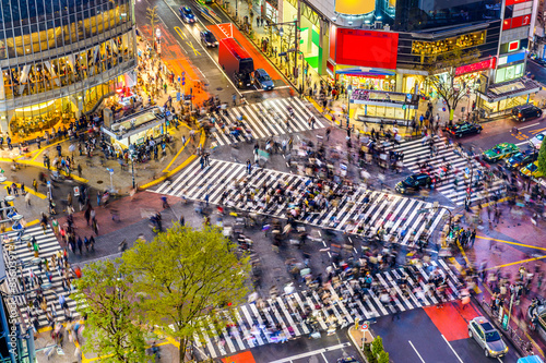 Fototapeta na szkło Przejście Shibuya w Tokio
