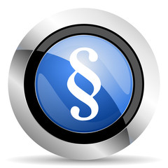 Leinwandbilder - paragraph icon law sign