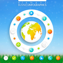 Poster - Modern infographic with place for your text. Vector illustration