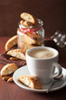 traditional italian cantuccini cookies and coffee