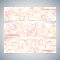 Poster - Modern colorful set of vector banners for your design. Low poly