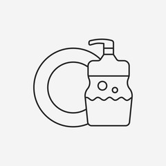 Sticker - Detergents line icon