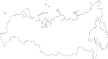 Mapa Rosji - Kontur