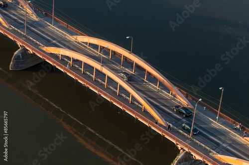 Obraz w ramie aerial view of the bridge