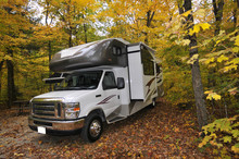 Roadtrip With Motorhome In Indian Summer Ontario Canada