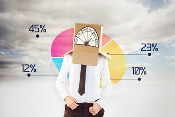 Poster - Composite image of anonymous businessman with hands in waistband
