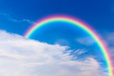 Fototapeta Tęcza - Beautiful sky with rainbow.