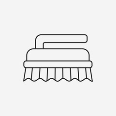 cleaning brush line icon