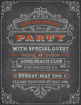 Vector illustration of party invite template