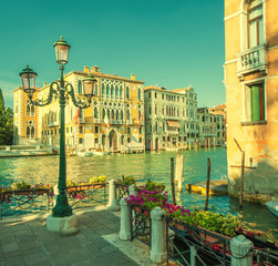 Wall Mural - Retro style image of Grand Canal, Venice, Italy