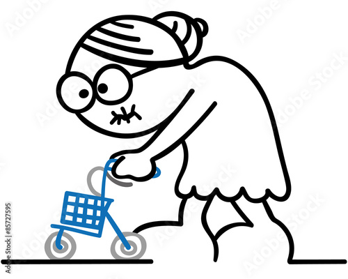 figur oma mit rollator - Buy this stock vector and explore similar vectors  at Adobe Stock | Adobe Stock